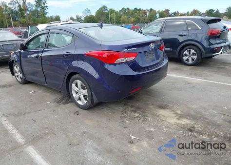 2013 Hyundai Elantra Gls из США, поврежденный, VIN 5NPDH4AE1DH433170
